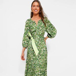 Viridian Grove Lyles Dress in Green Foilage, XS NWT